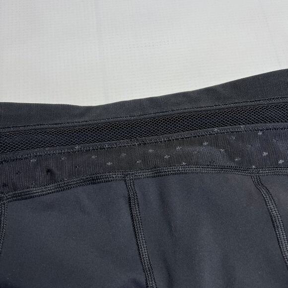 Lululemon Just Breathe Crop Leggings SIZE 6 Black Mesh Panel Pocket Yoga Pants - Picture 9 of 12